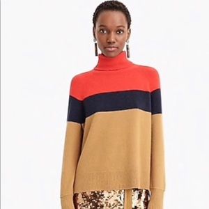 J. CrewColorblock Turtle Neck